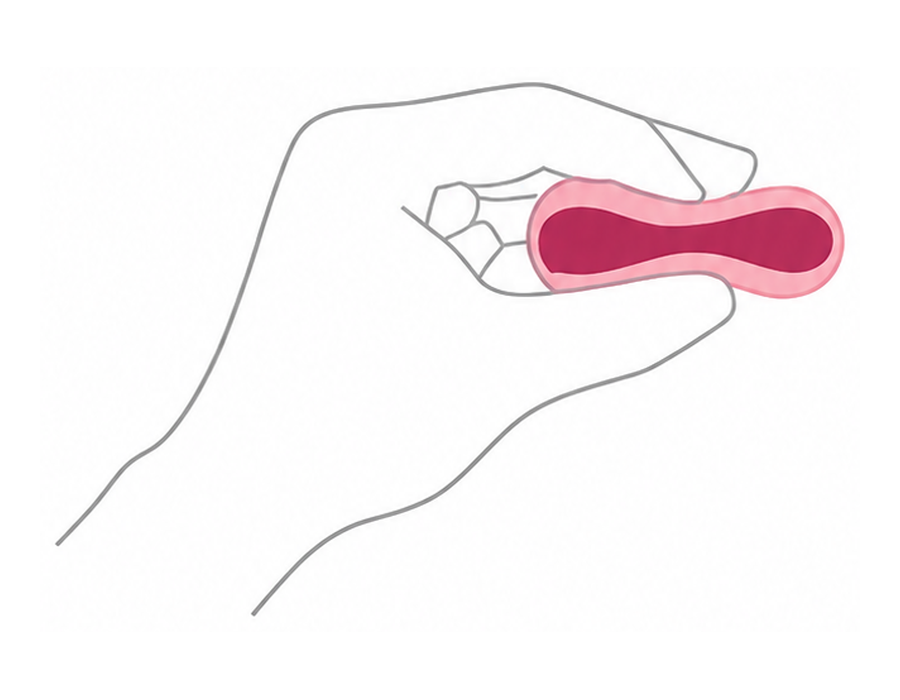 Fold the Janell menstrual disc